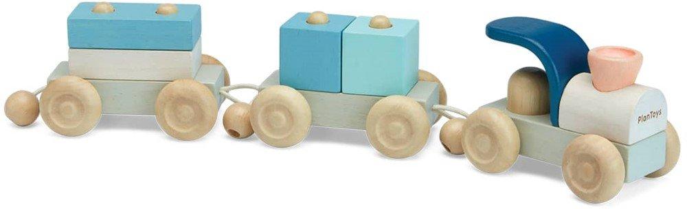 Image of PlanToys Holzspielzeug Stapelzug Trio-Orchard