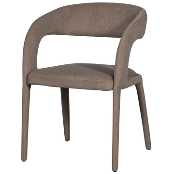 Chaise de salle à manger Arms feutre marron