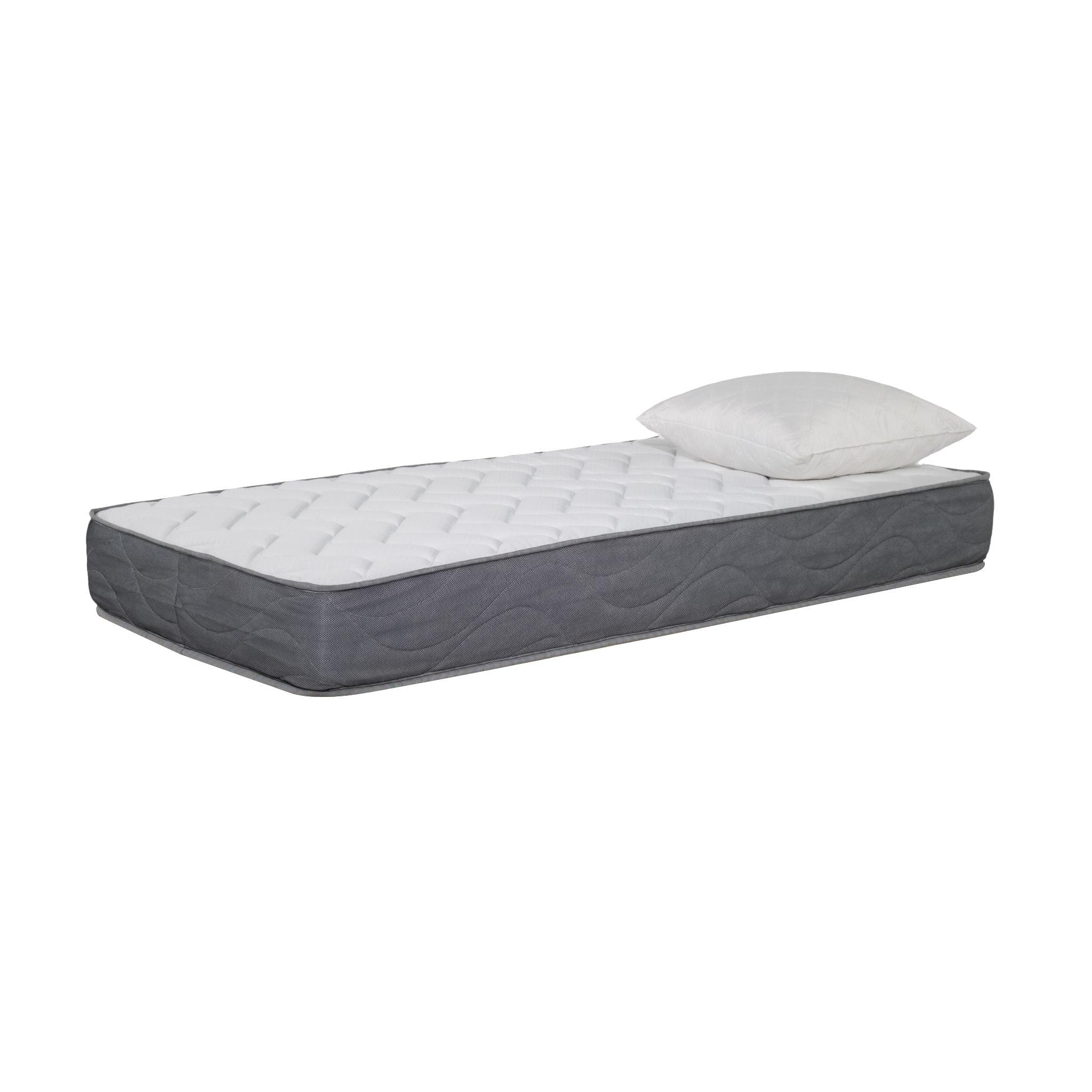 AB Matelas Matelas Luxe | 90x190cm avec 1 Oreiller en flocons mémoire 60x60cm | mousse 35kgm³ | 24 cm  