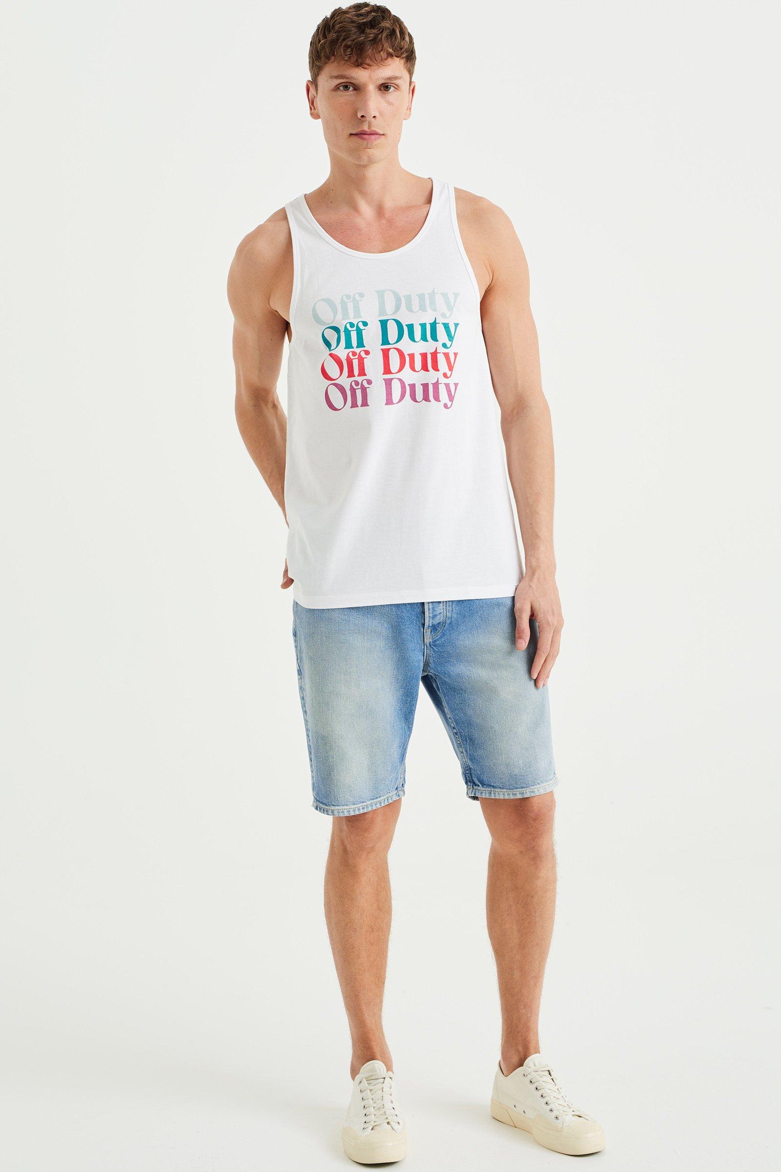WE Fashion  Débardeur À Application Homme 