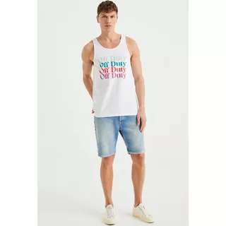 WE Fashion  Débardeur À Application Homme 