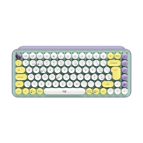 Logitech  POP Keys Wireless Mechanical Keyboard With Emoji Keys Tastatur RF Wireless + Bluetooth QWERTZ Schweiz Mintfarbe 