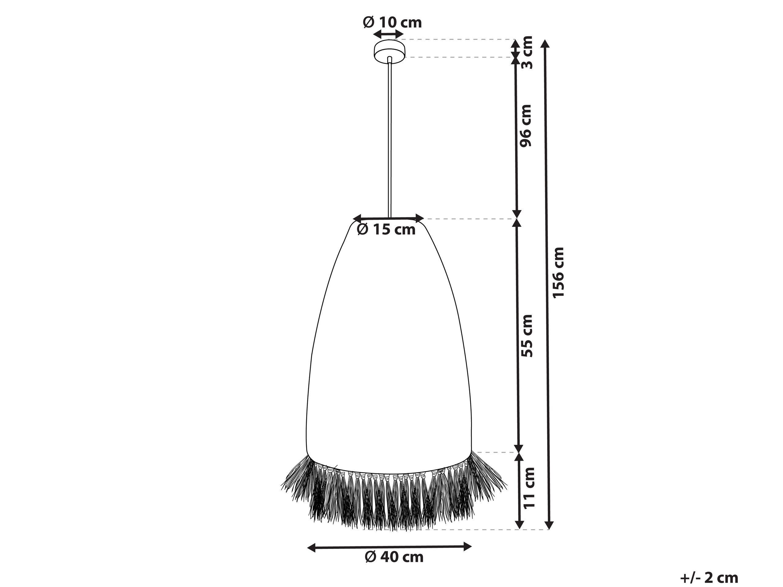 Beliani Lampadario en Paglia di mais Boho TUTONG  