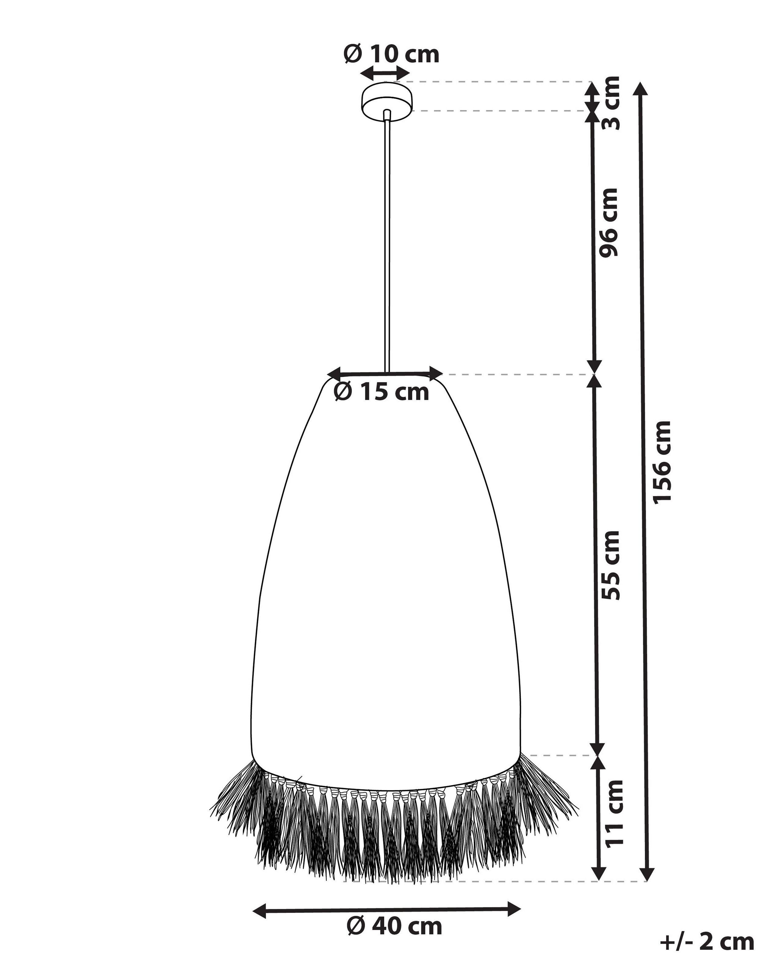 Beliani Lampe suspension en Corde de maïs Boho TUTONG  