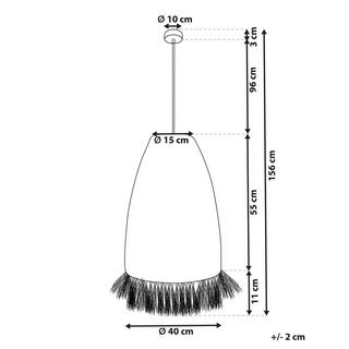 Beliani Lampe suspension en Corde de maïs Boho TUTONG  