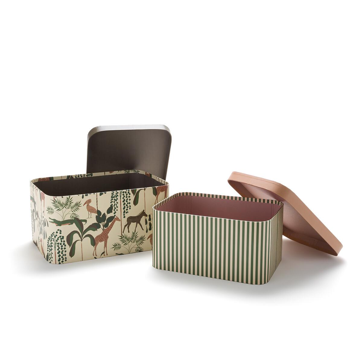 La Redoute Intérieurs Lot de 2 boites de rangement en carton  