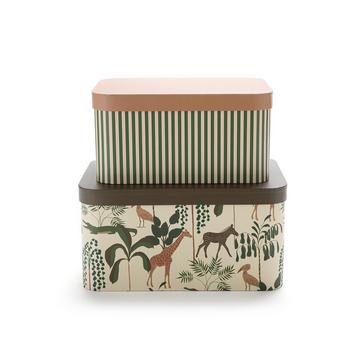 Lot de 2 boites de rangement en carton