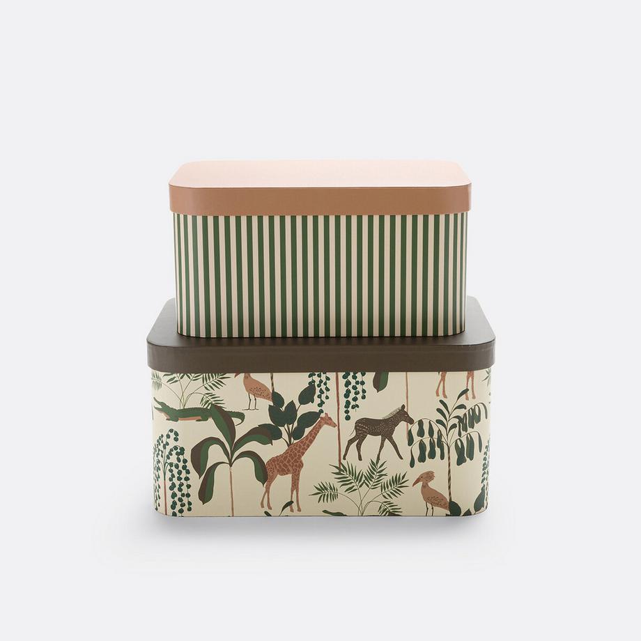 Lot de 2 boites de rangement en carton