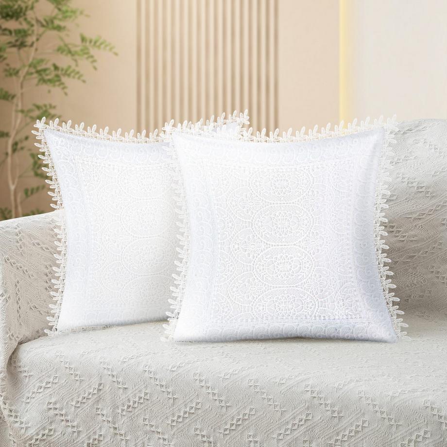 Avizar Lot 2 Housses de Coussin Feuille  