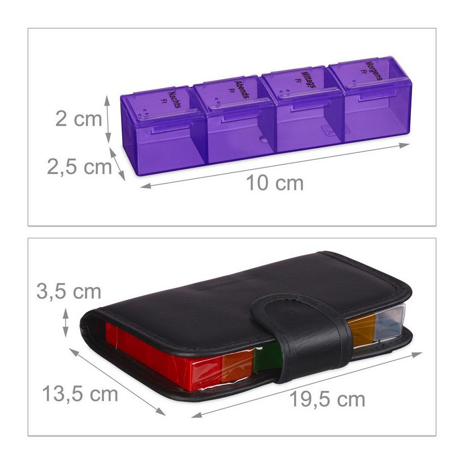 B2X Scatola per tablet 7 giorni con borsa  