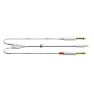 Cordial  Cordial 3.5mm/2 x 6.3mm, 1.5 m Audio-Kabel 1,5 m 2 x 6.35mm Weiß 