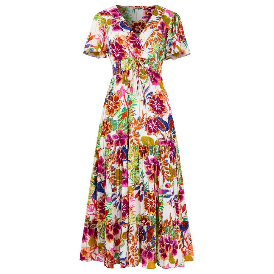 Joe Browns Abito Maxi con Scollatura Avvolgente e Dettaglio a Frange  