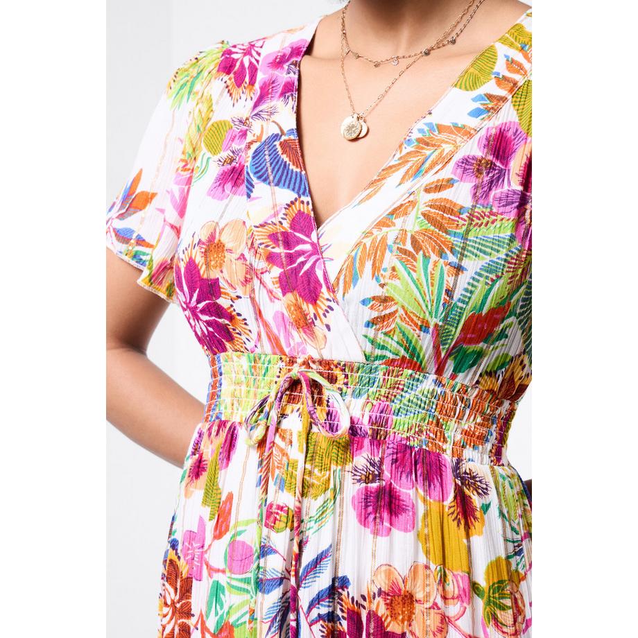 Joe Browns Abito Maxi con Scollatura Avvolgente e Dettaglio a Frange  