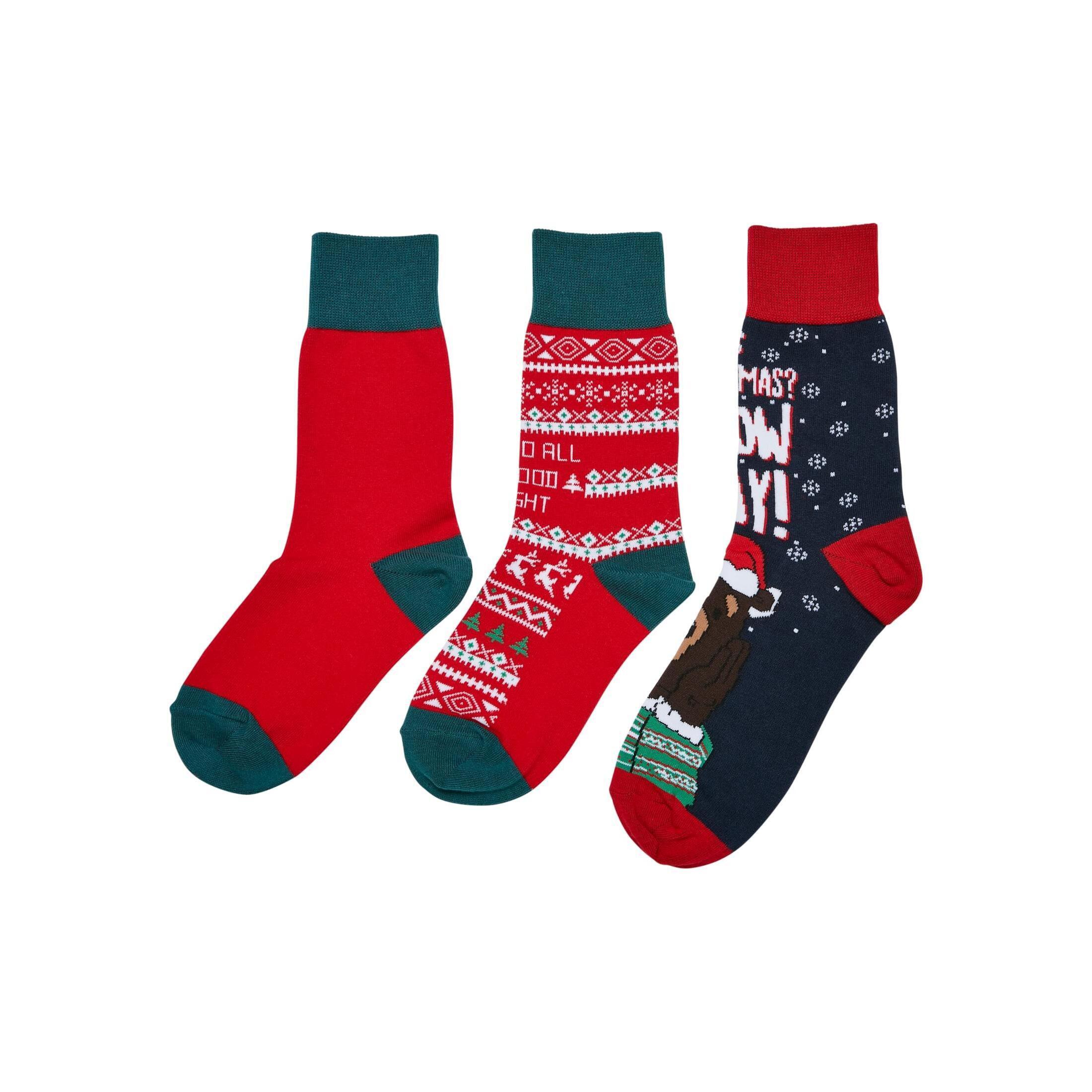 URBAN CLASSICS  chaussettes christmas bear (x3) 