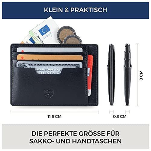 Only-bags.store  Echtleder RFID Kartenetui aus Nappa-Leder - 9 Fächer - Querformat Kreditkartenetui 