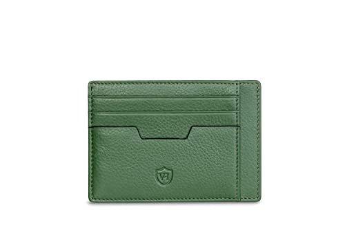 Image of Echtleder Rfid Kartenetui Aus Nappa-leder - 9 Fächer - Querformat Kreditkartenetui Damen Grün ONE SIZE