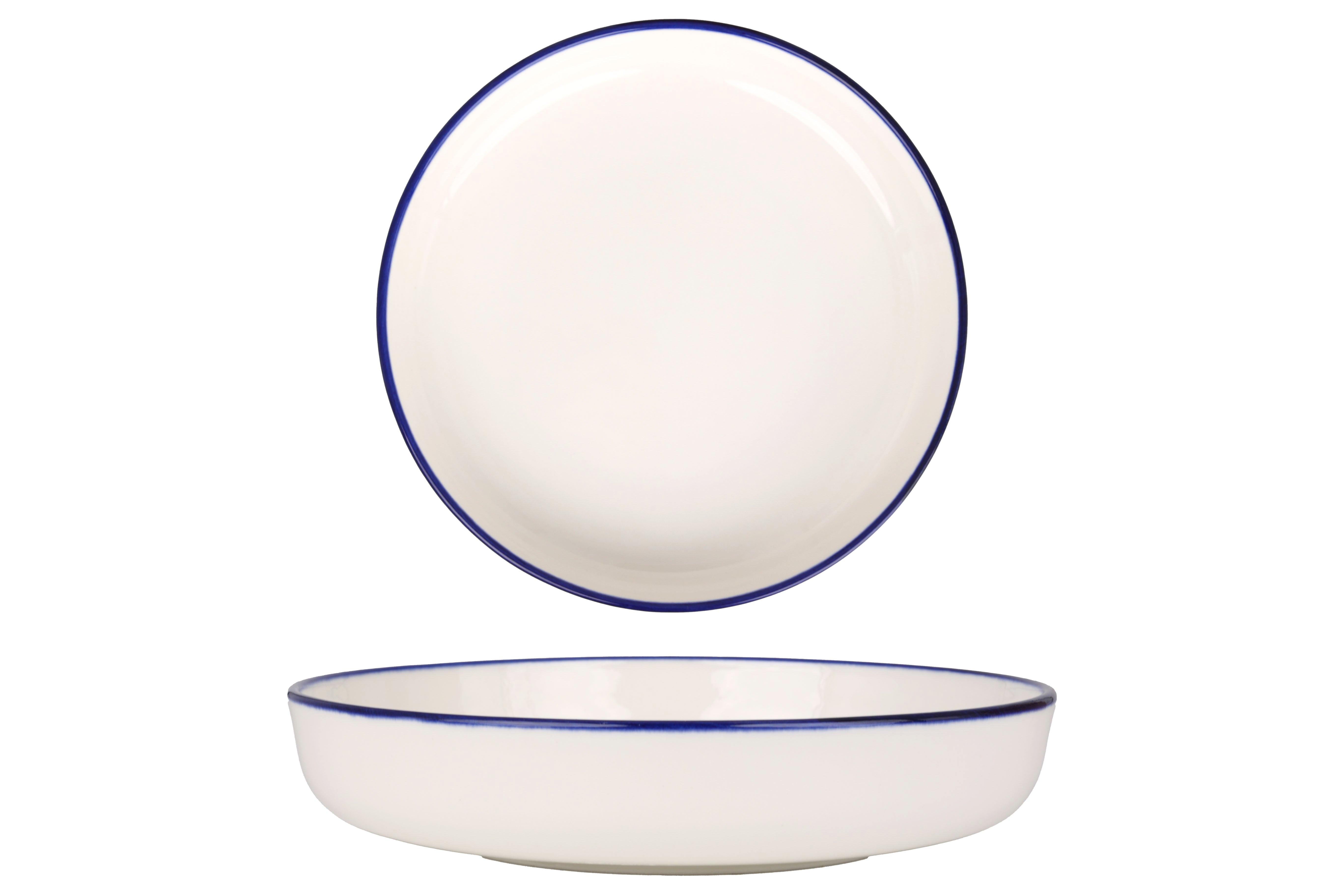 Rinart  Ensembles de vaisselle - Blue Edge  - 24 pièces - 6 Personnes - Porcelaine 