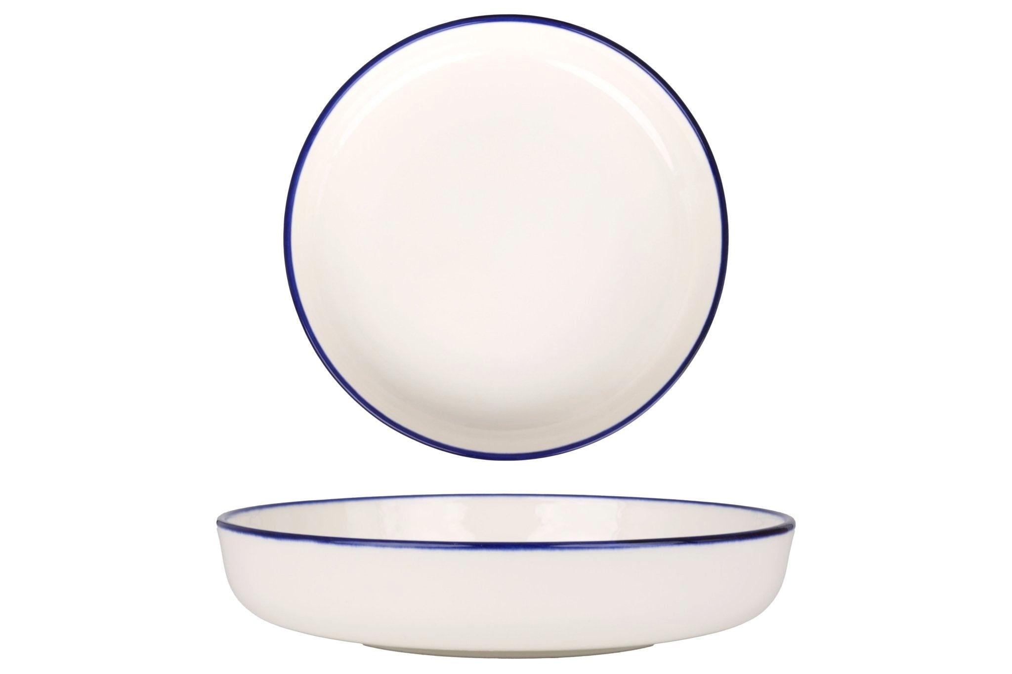 Rinart  Ensembles de vaisselle - Blue Edge  - 24 pièces - 6 Personnes - Porcelaine 