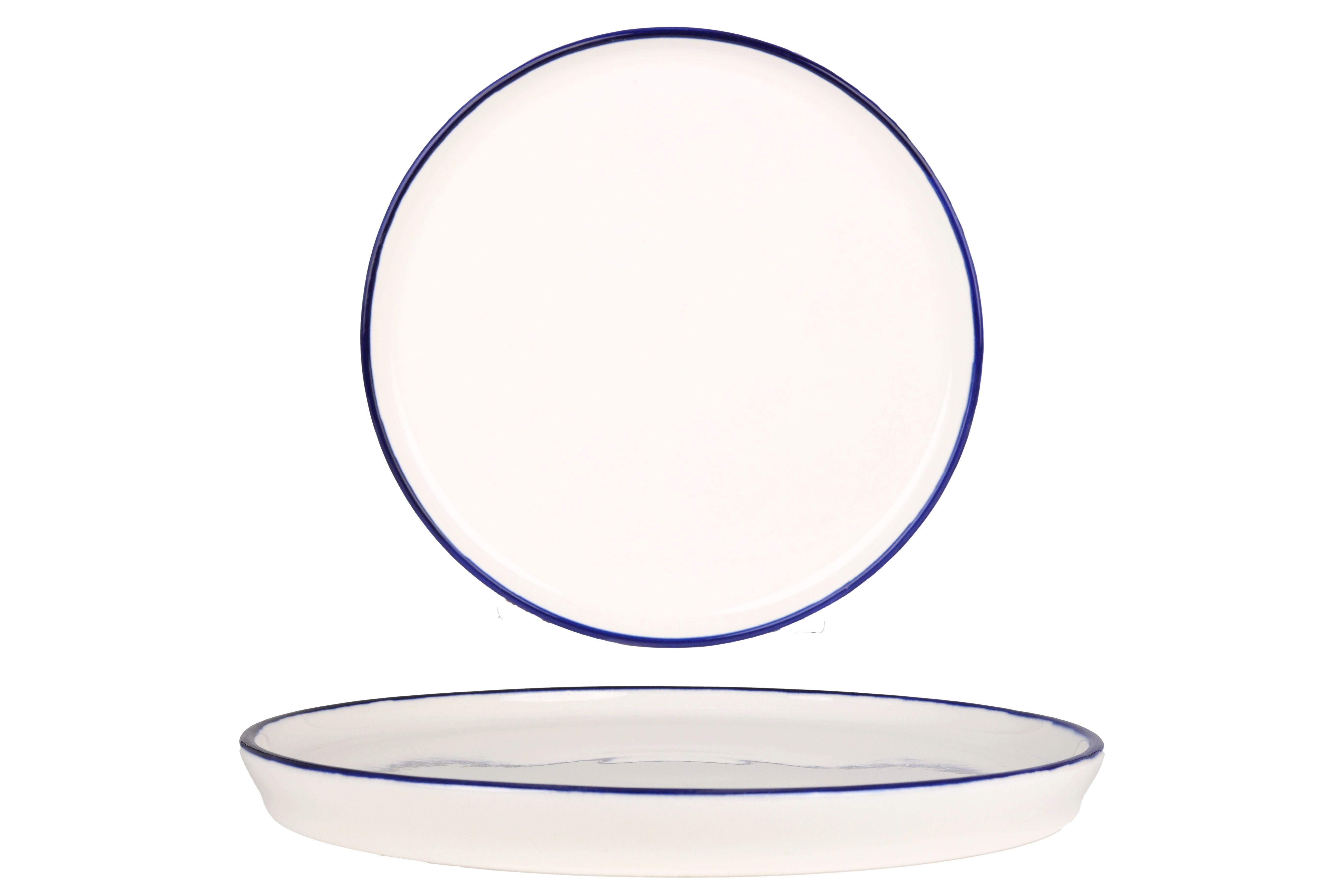 Rinart  Ensembles de vaisselle - Blue Edge  - 24 pièces - 6 Personnes - Porcelaine 