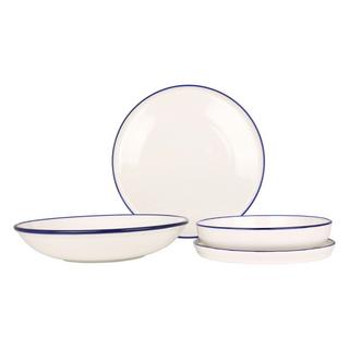 Rinart  Ensembles de vaisselle - Blue Edge  - 24 pièces - 6 Personnes - Porcelaine 