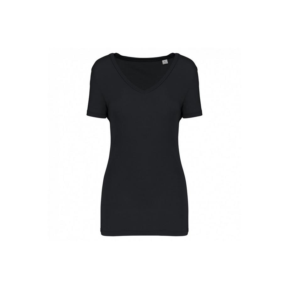 Kariban Yoce Tence V-Ausschnitt Kurzarm T-Shirt  