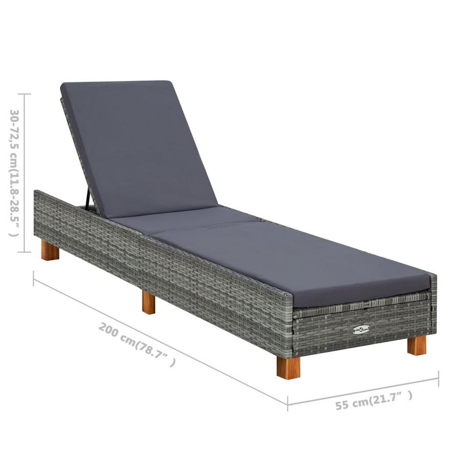 VidaXL lettino Polirattan  