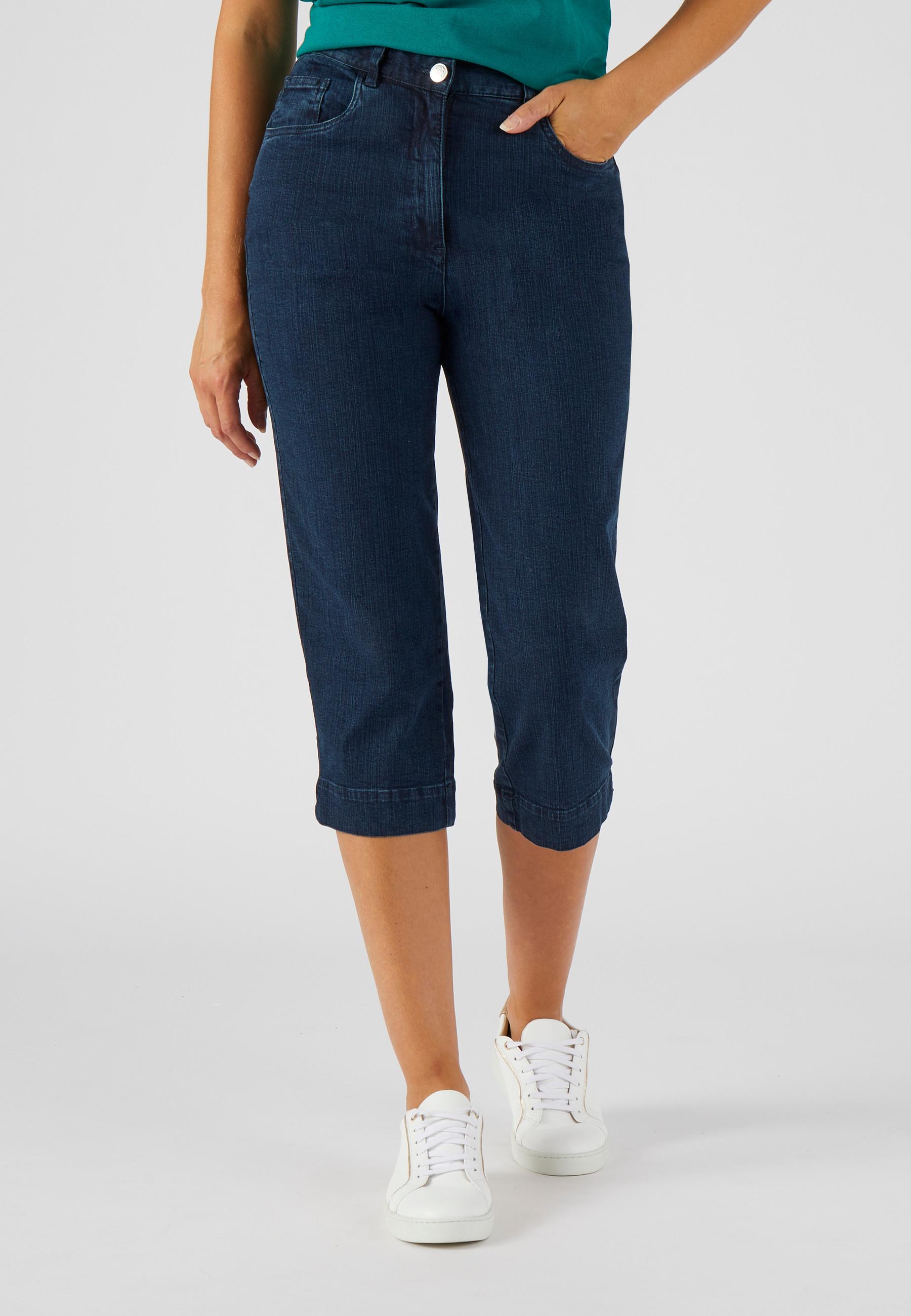 Image of 3/4-stretchhose Im 5-pocket-schnitt. Damen Blau 38