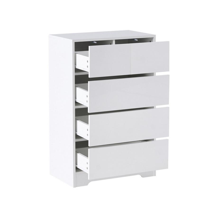 Beliani Commode à 5 tiroirs en MDF Scandinave ALBERTA  