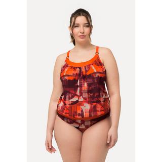 Ulla Popken  Tankini con top lungo, coppe morbide e spalline regolabili 