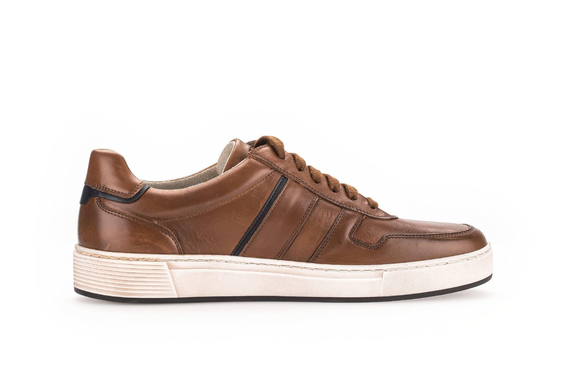 Image of - Leder Wandersneaker Herren Braun 45