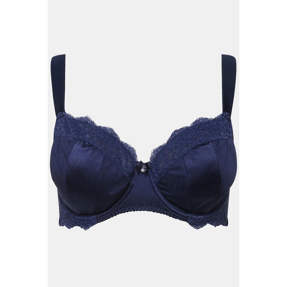 Ulla Popken Bügel-BH ohne Softcups Satin Spitze  