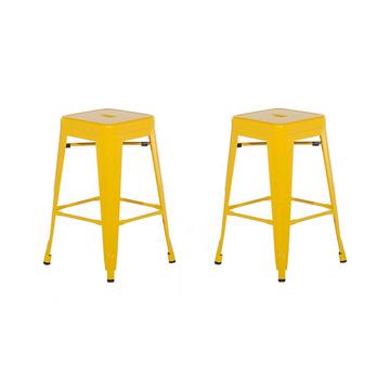 Lot de 2 tabourets de bar en Acier Moderne CABRILLO