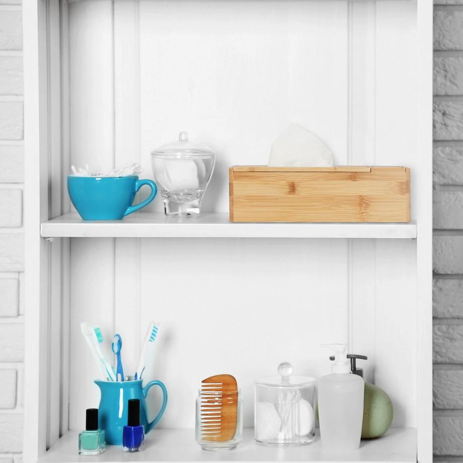 B2X Distributore di panni in bambù con 2 scomparti  