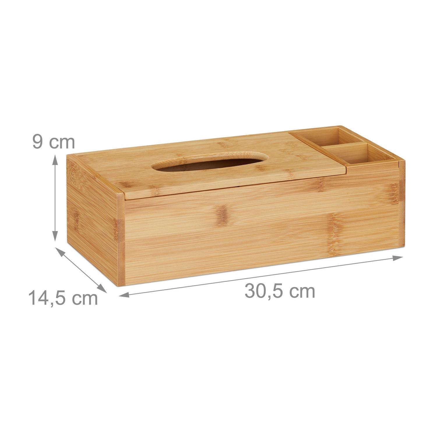 B2X Bambus-Tuchspender mit 2 Fächern  