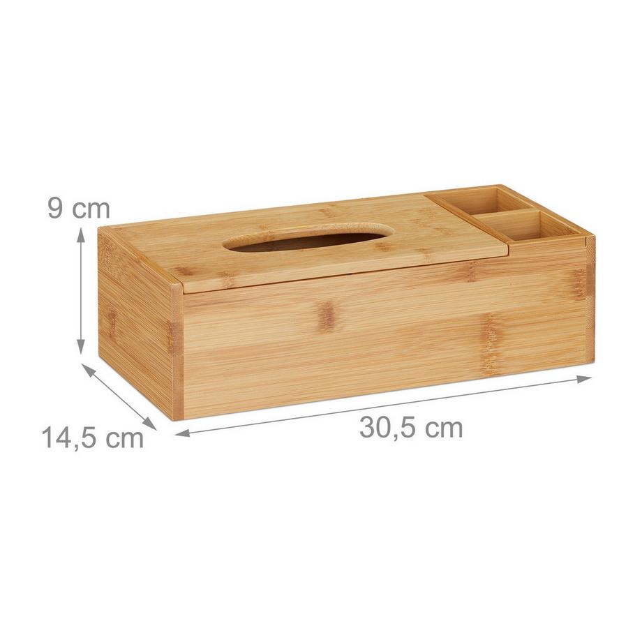 B2X Distributore di panni in bambù con 2 scomparti  
