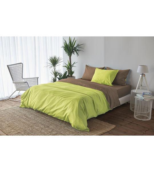 Living Home Uni Satin Doubleface Set de linge de lit  