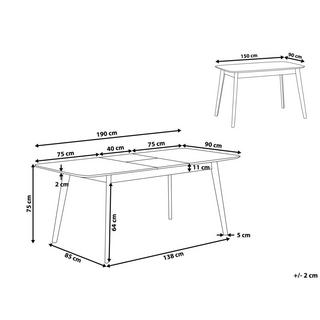 Beliani Esstisch aus MDF-Platte Retro MADOX  