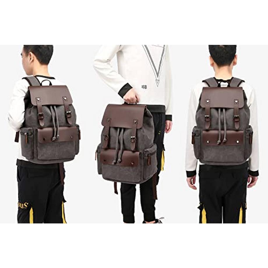 Only-bags.store Vintage Canvas Casual Daypack Reise Laptop Rucksack  