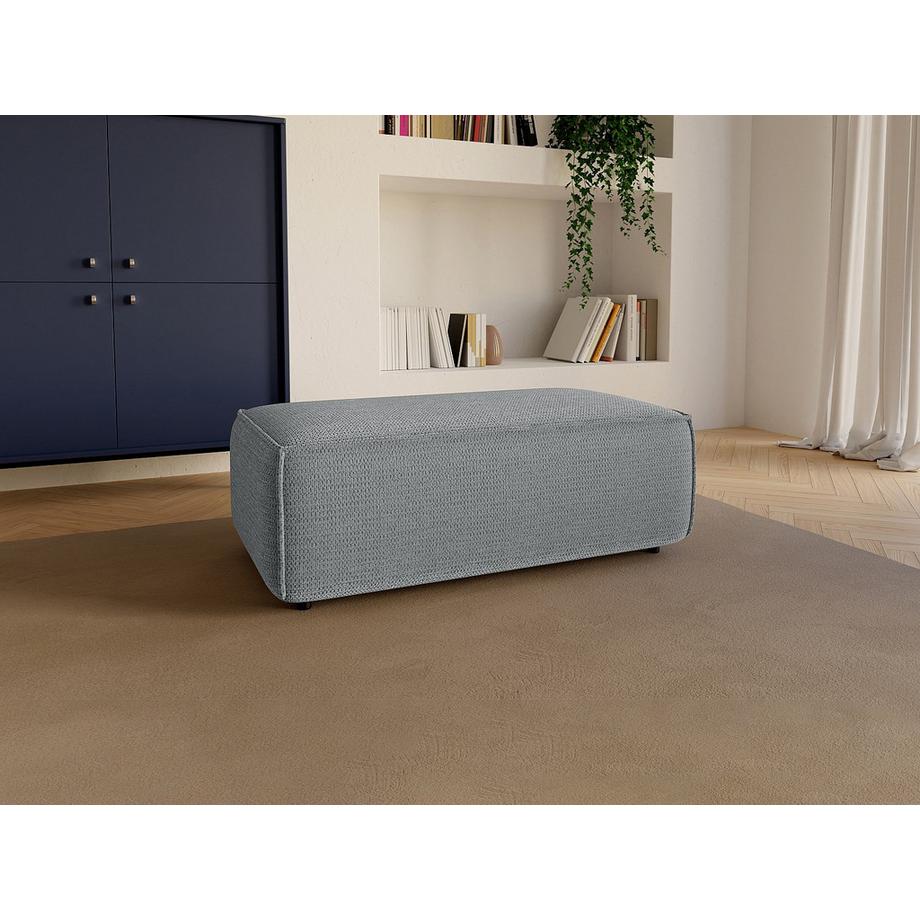 Vente-unique Hocker - Strukturstoff - Grau - AMELIA  