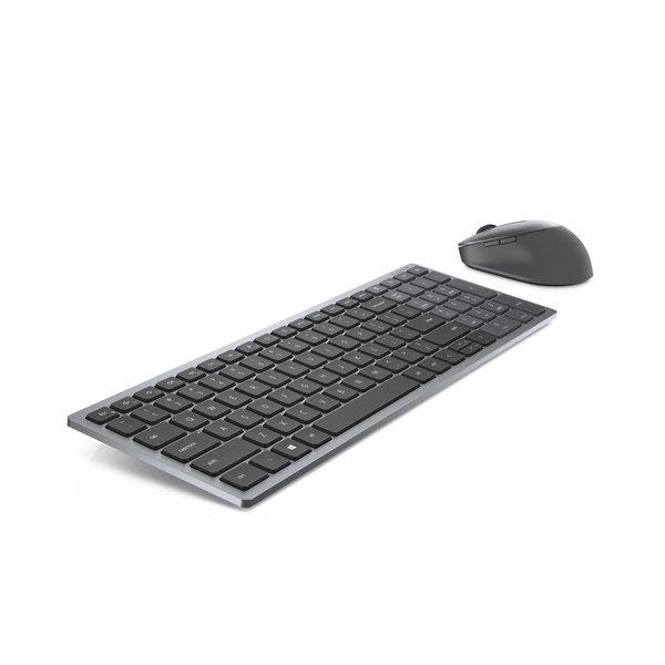 Dell  KM7120W Tastatur Maus enthalten RF Wireless + Bluetooth QWERTY US International Grau, Titan 