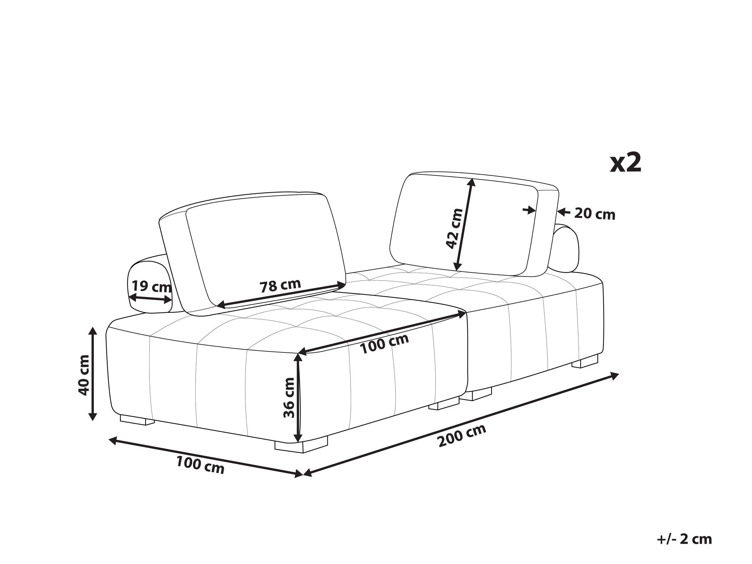 Beliani Modulsofa aus Polyester Modern TIBRO  