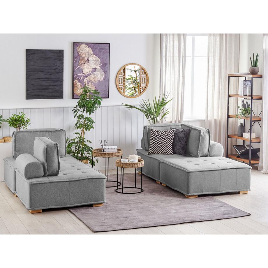 Beliani Modulsofa aus Stoff Modern TIBRO  