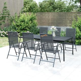 VidaXL Table de jardin acier  