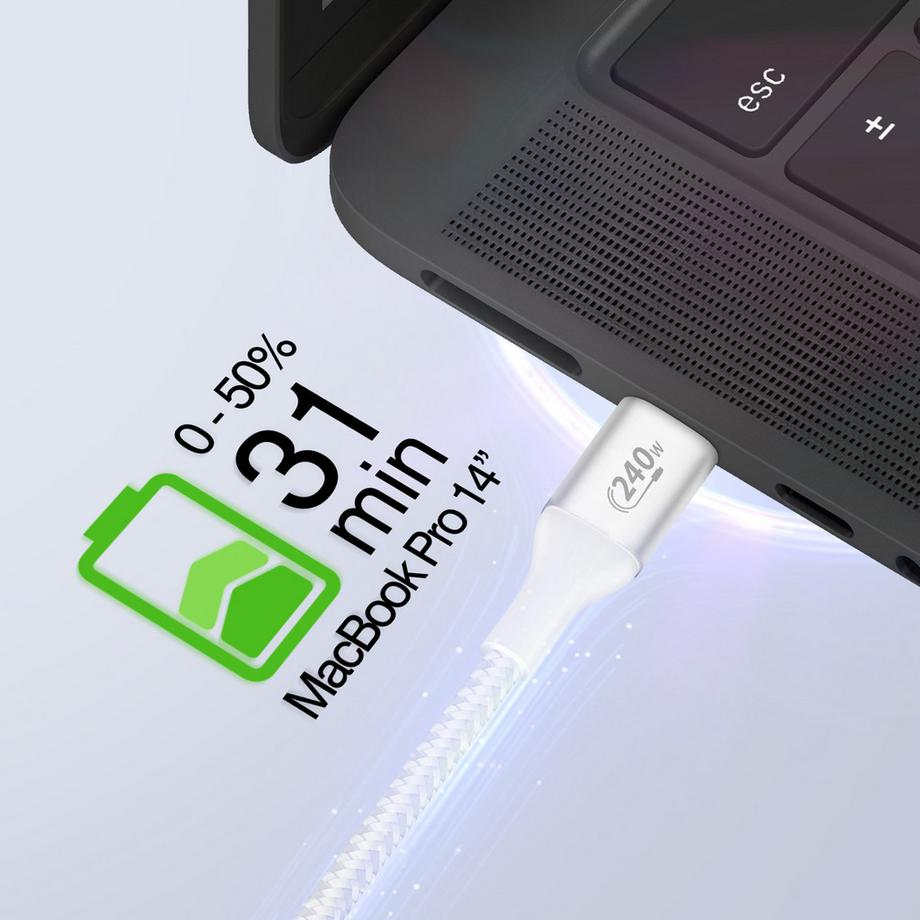 belkin  Câble USB C 240W Belkin Blanc 1m 