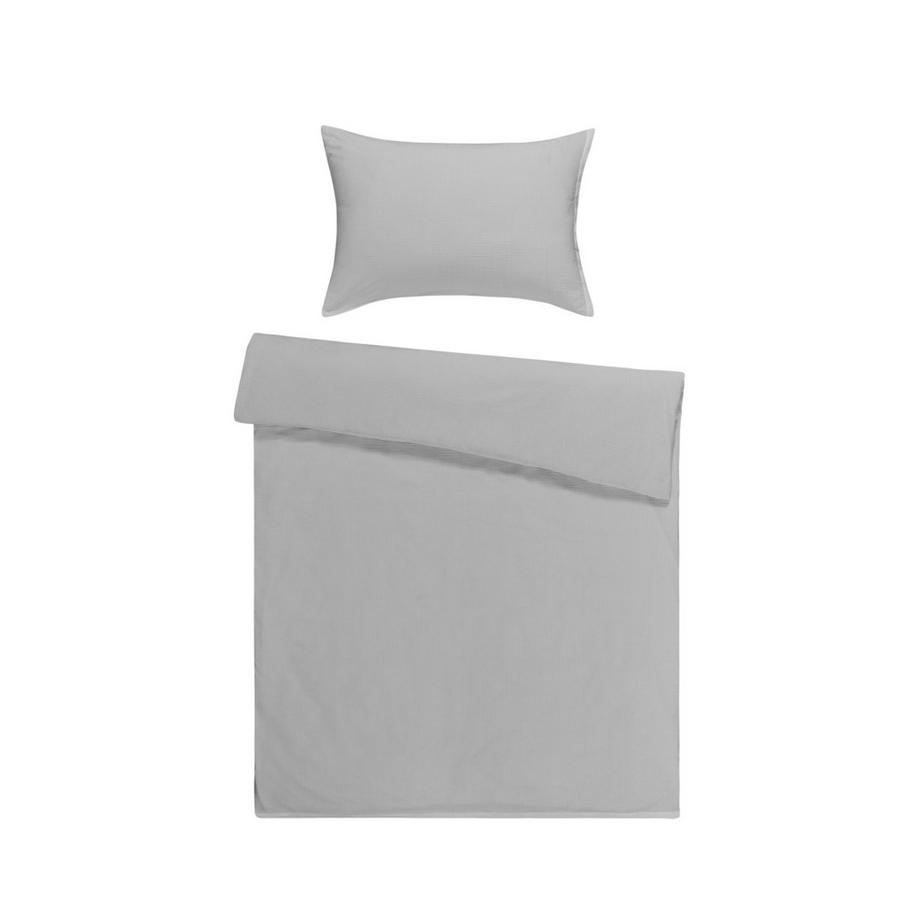 Flair Seersucker Uni Bettwäsche Set  