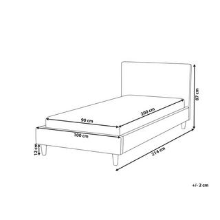 Beliani Letto con rete a doghe en Velluto Moderno FITOU  