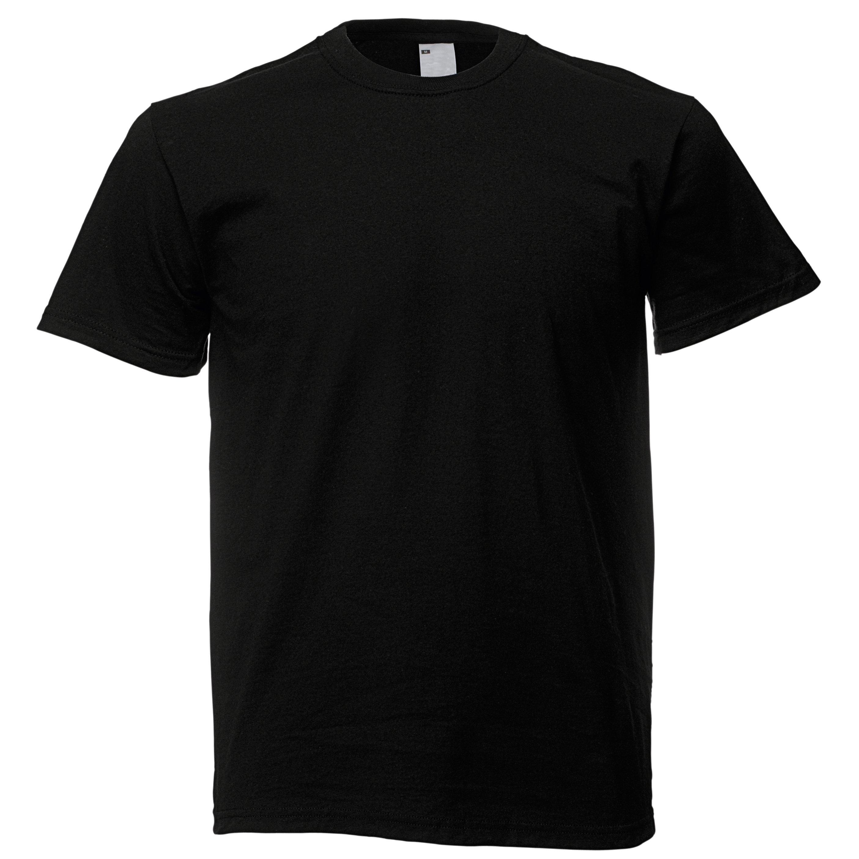 Image of Kurzarm Freizeit Tshirt Herren Schwarz L