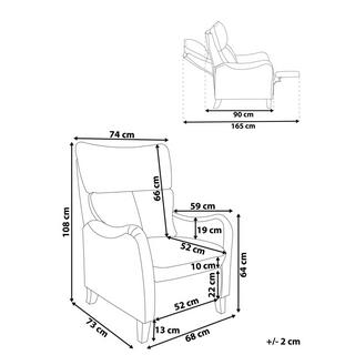 Beliani Fauteuil inclinable en Polyester Rétro ROYSTON  