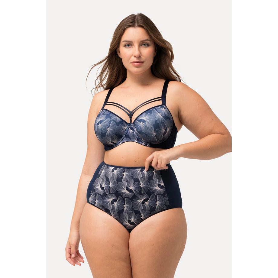 Ulla Popken Reggiseno con ferretto fantasia ginkgo coppe morbide  