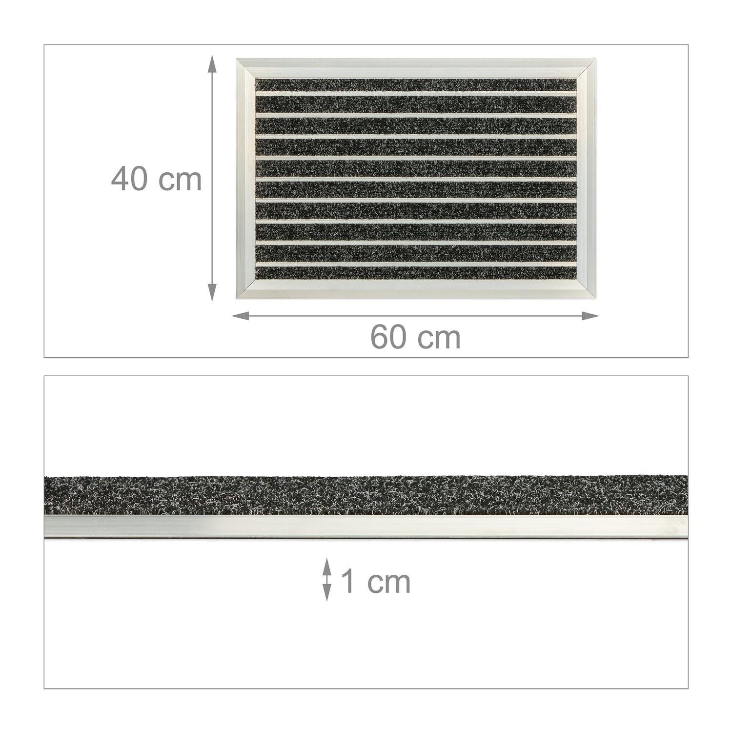 Northix Fußmatte in Aluminium  